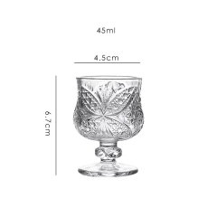wine glass short foot liquor glass